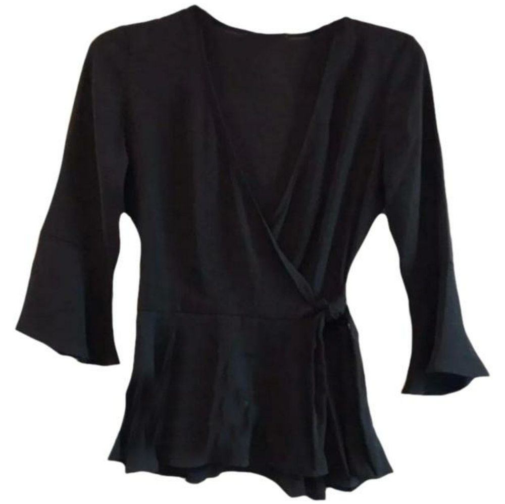 Candie's bell sleeves black top